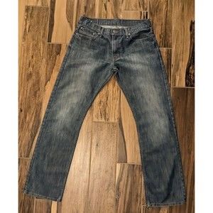 Levis Mens Blue Jeans 514 34X34 Straight Fit True 34x33.